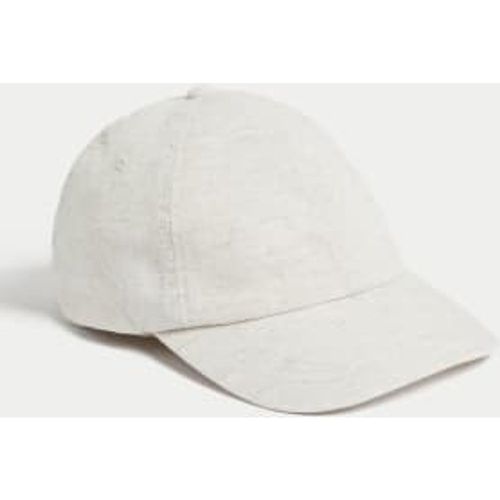 Mens Cotton Linen Baseball Cap - - M&S Collection - Modalova