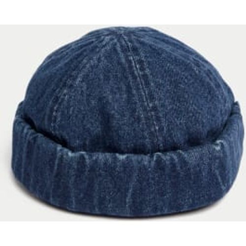 Mens Pure Cotton Denim Docker Hat - - M&S x Ian Wright - Modalova