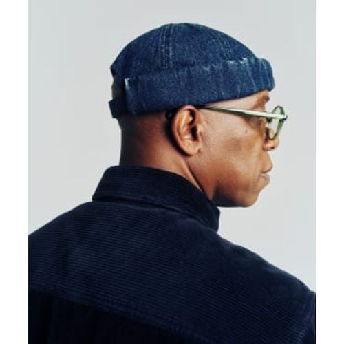 Mens Pure Cotton Denim Docker Hat - - M&S x Ian Wright - Modalova