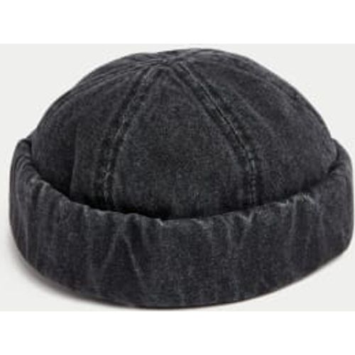 Mens Pure Cotton Denim Docker Hat - - M&S x Ian Wright - Modalova