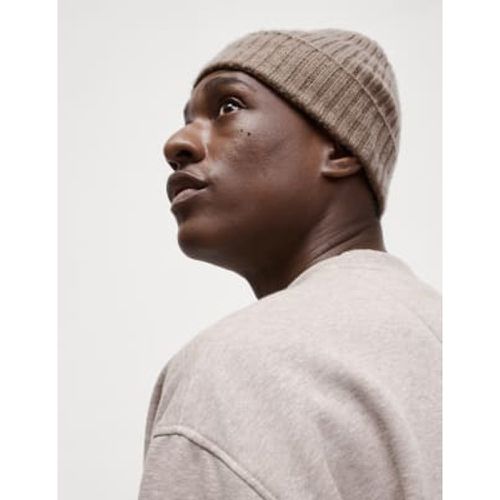 Mens Knitted Beanie Hat - - M&S Collection - Modalova