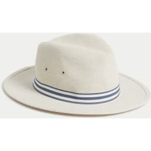 Mens Linen Cotton Broad Brim - - M&S Collection - Modalova