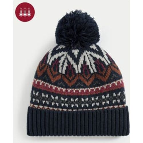 Mens Fair Isle Beanie Hat - - M&S Collection - Modalova