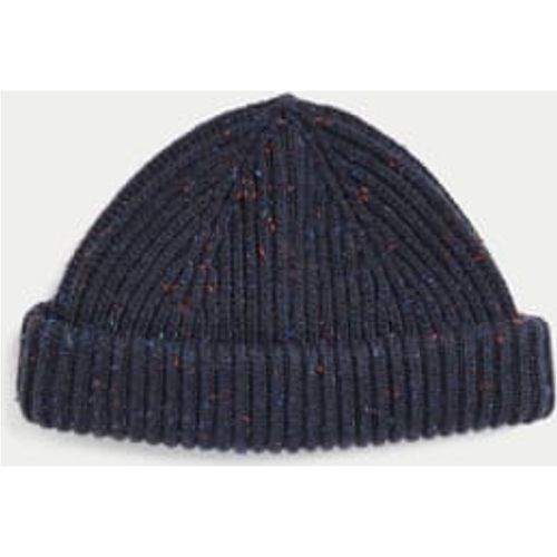 Mens Ribbed Fisherman Beanie - - M&S x Ian Wright - Modalova