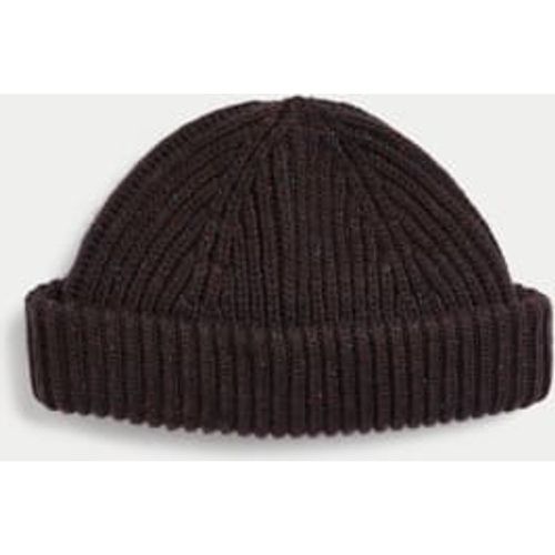 Mens Ribbed Fisherman Beanie - - M&S x Ian Wright - Modalova