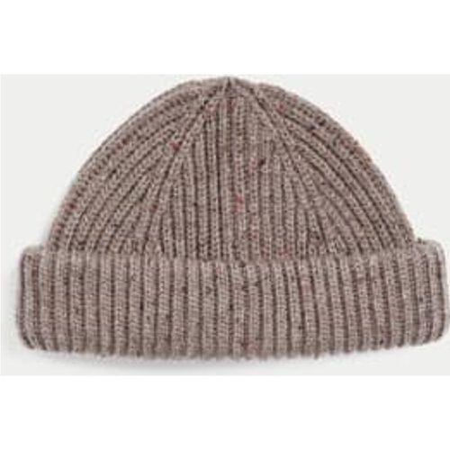 Mens Ribbed Fisherman Beanie - - M&S x Ian Wright - Modalova