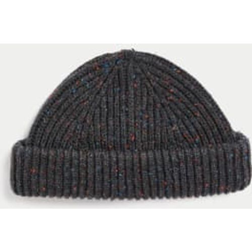 Mens Ribbed Fisherman Beanie - - M&S x Ian Wright - Modalova