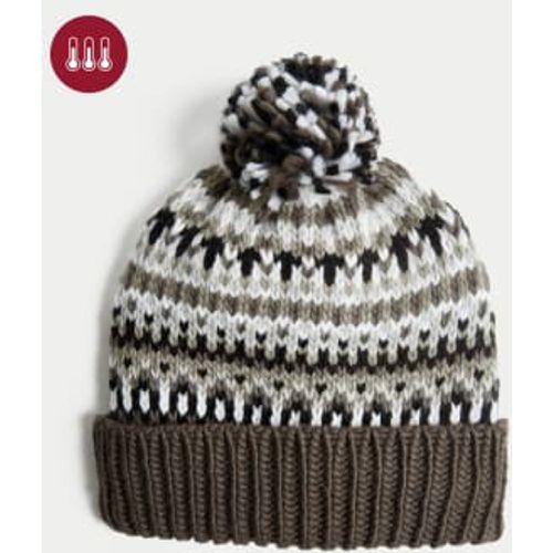 Mens Knitted Fair Isle Beanie Hat - - M&S Collection - Modalova