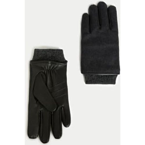 Mens Cashmere Lined Leather Gloves - - Autograph - Modalova