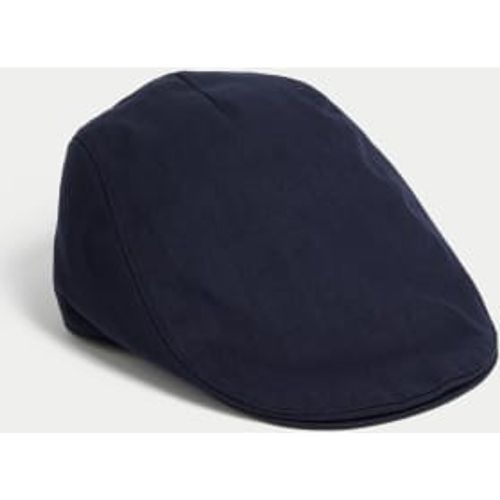 Mens Pure Cotton Herringbone Flat Cap - - M&S Collection - Modalova