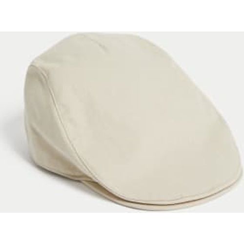 Mens Pure Cotton Herringbone Flat Cap - - M&S Collection - Modalova