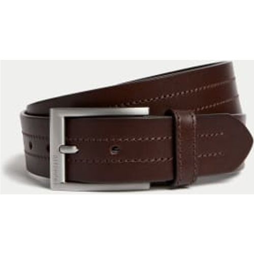 Mens Italian Leather Rectangular Buckle Belt - - Autograph - Modalova