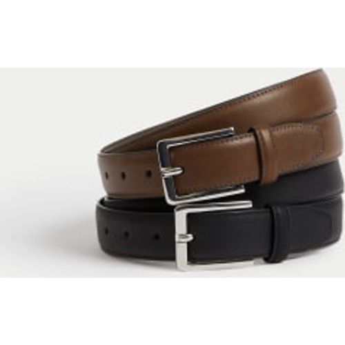 Mens 2pk Smart Belts - /, / - M&S Collection - Modalova