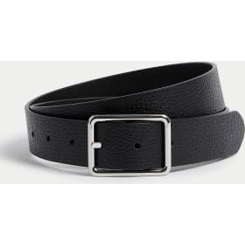 Mens Leather Textured Casual Belt - - M&S Collection - Modalova