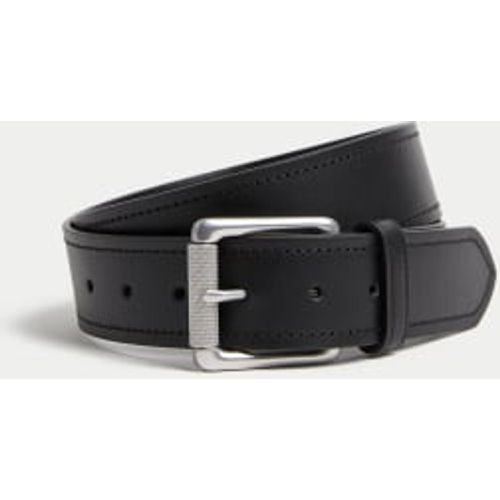 Mens Leather Stitch Detail Belt - - M&S Collection - Modalova