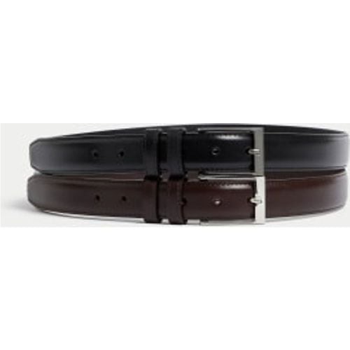 Mens 2 Pack Stitch Detail Belts - /, / - M&S Collection - Modalova