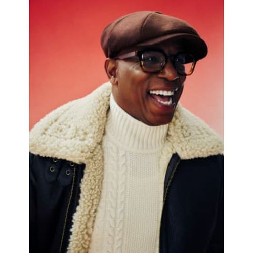 Mens Wool Blend Baker Boy Hat - - M&S x Ian Wright - Modalova