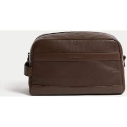 Mens Leather Pebble Grain Washbag - - Autograph - Modalova