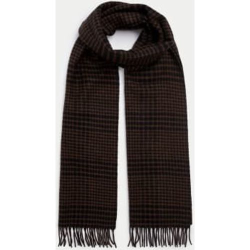 Mens Merino Wool Checked Scarf - - Autograph - Modalova