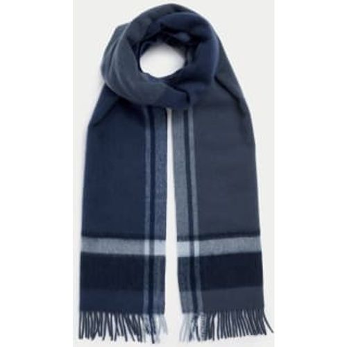 Mens Merino Wool Checked Scarf - - Autograph - Modalova