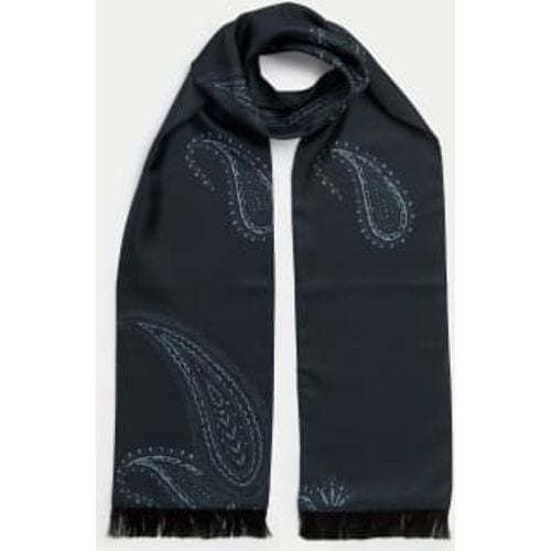 Mens Satin Paisley Print Scarf - - Autograph - Modalova