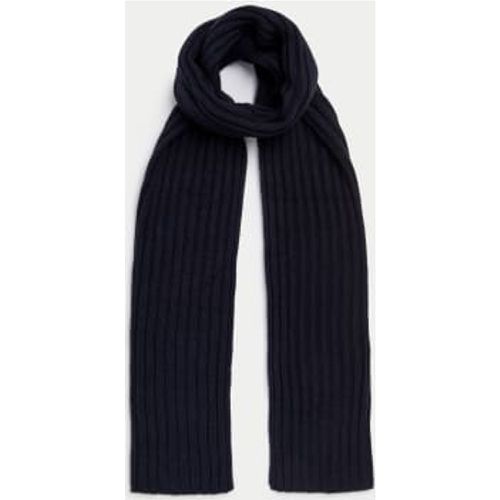 Mens Knitted Textured Scarf - - M&S Collection - Modalova