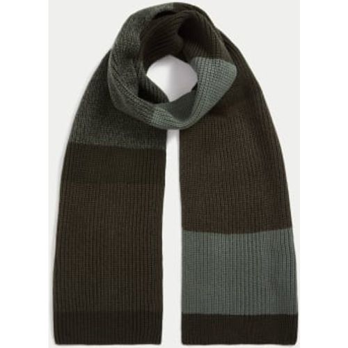 Mens Striped Knitted Scarf - - M&S Collection - Modalova