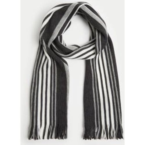 Mens Striped Knitted Scarf - - M&S Collection - Modalova