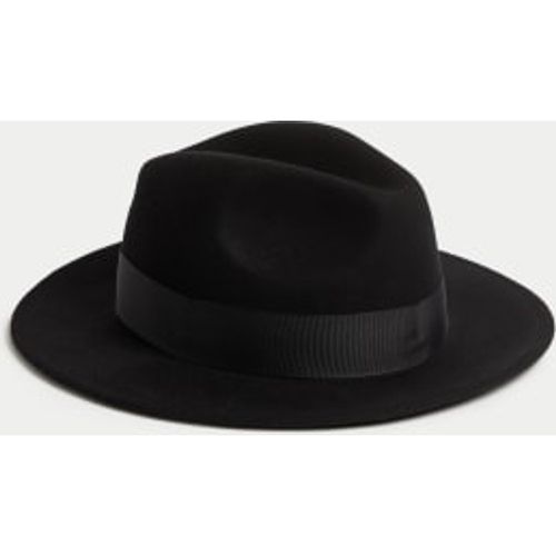 Mens Pure Wool Fedora Hat with Stormwear™ - - M&S Collection - Modalova