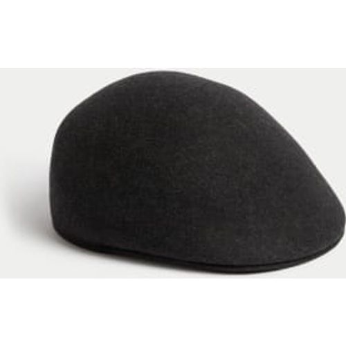 Mens Pure Wool Flat Cap - - M&S Collection - Modalova