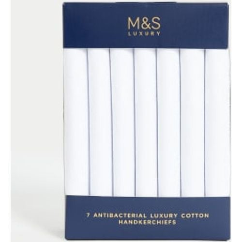 Mens 7pk Antibacterial Pure Cotton Handkerchiefs - - M&S Collection - Modalova