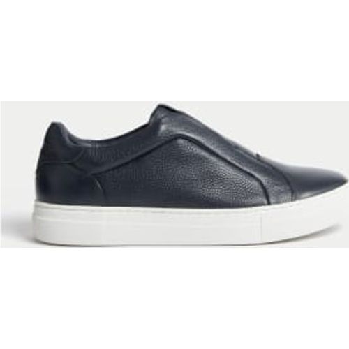 Mens Leather Slip-On Trainers with Freshfeet™ - - Autograph - Modalova