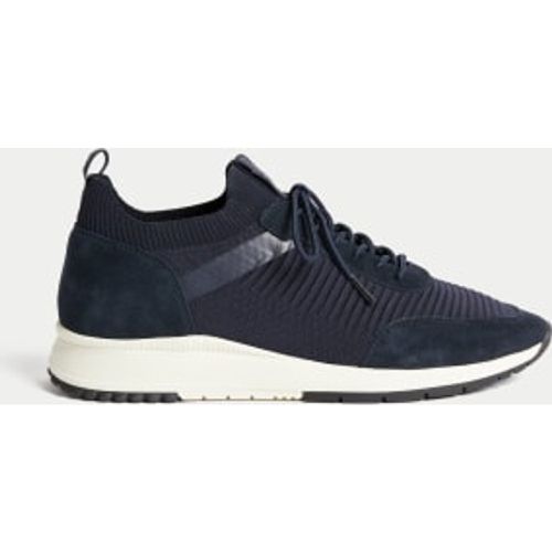 Mens Knitted Lace Up Trainers with Freshfeet™ - - Autograph - Modalova