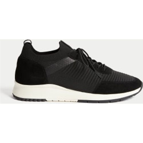 Mens Knitted Lace Up Trainers with Freshfeet™ - - Autograph - Modalova