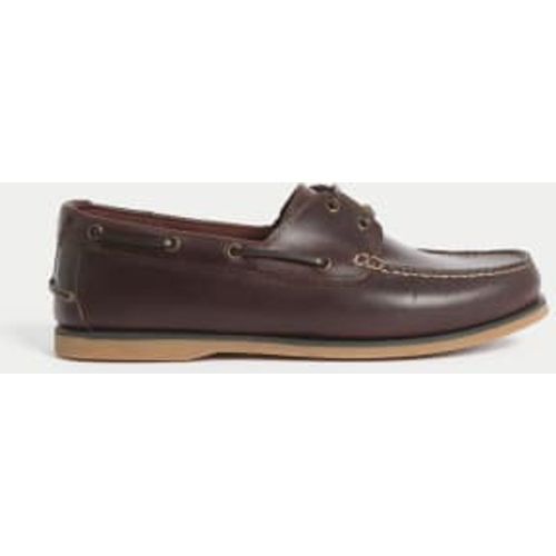 Mens Wide Fit Leather Boat Shoes - - M&S Collection - Modalova