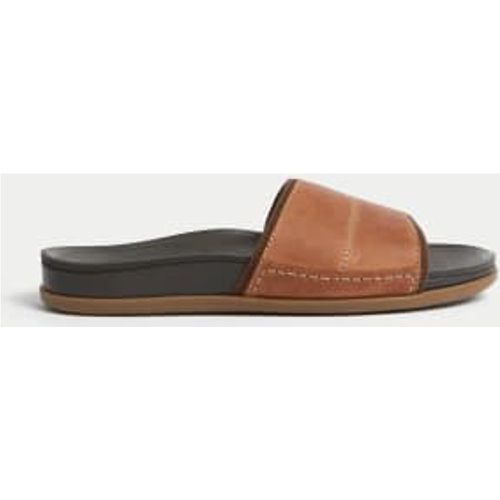 Mens Airflex™ Leather Slip-On Sandals - - M&S Collection - Modalova