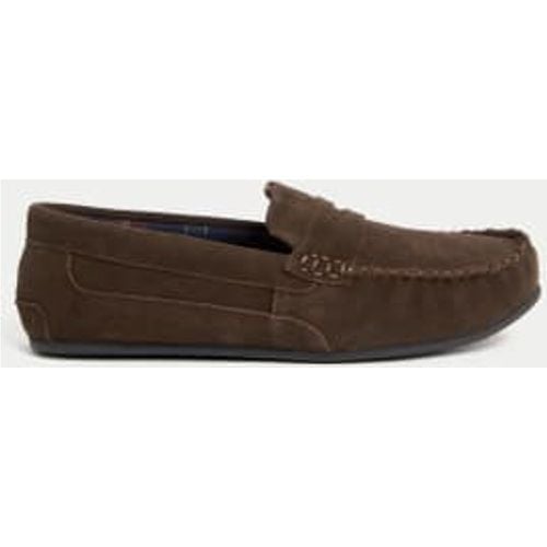 Mens Suede Slippers with Freshfeet™ - - M&S Collection - Modalova