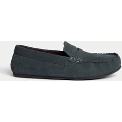 Mens Suede Slippers with Freshfeet™ - - M&S Collection - Modalova