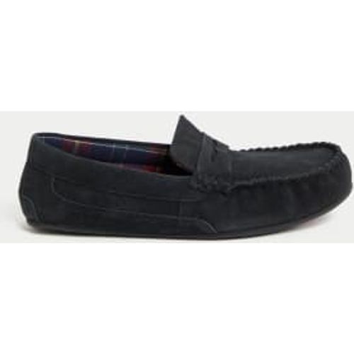 Mens Suede Slippers with Freshfeet™ - /, / - M&S Collection - Modalova