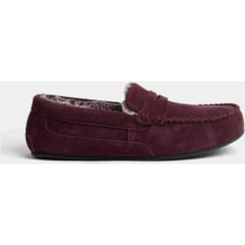 Mens Suede Slippers with Freshfeet™ - - M&S Collection - Modalova