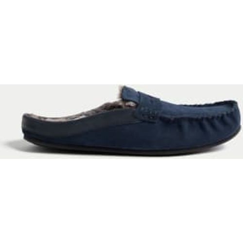 Mens Suede Mule Moccasins - - M&S Collection - Modalova