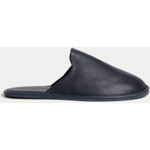 Mens Leather Mule Slippers with Freshfeet™ - - Autograph - Modalova