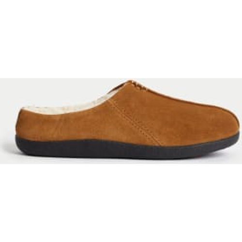 Mens Suede Fleece Lined Mule Slippers - - Autograph - Modalova