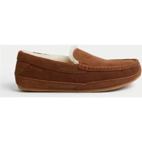 Mens Leather Moccasin Slippers - - Autograph - Modalova