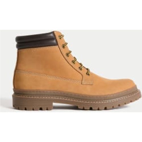 Mens Leather Cleated Sole Boots - - M&S Collection - Modalova