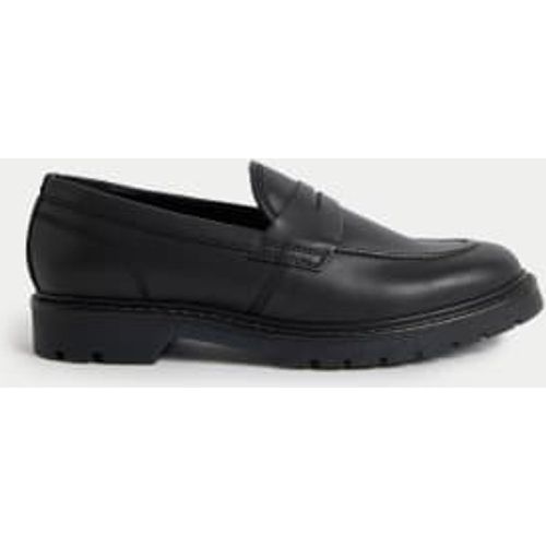 Mens Leather Slip On Loafers - - M&S Collection - Modalova