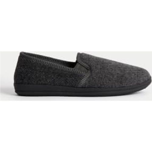 Mens Herringbone Slippers with Freshfeet™ - - M&S Collection - Modalova