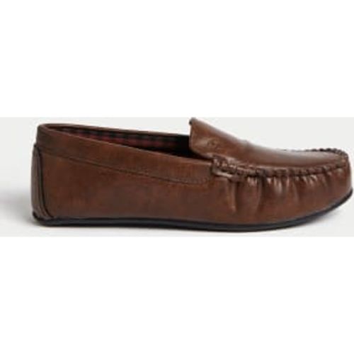 Mens Moccasin Slippers with Freshfeet™ - - M&S Collection - Modalova