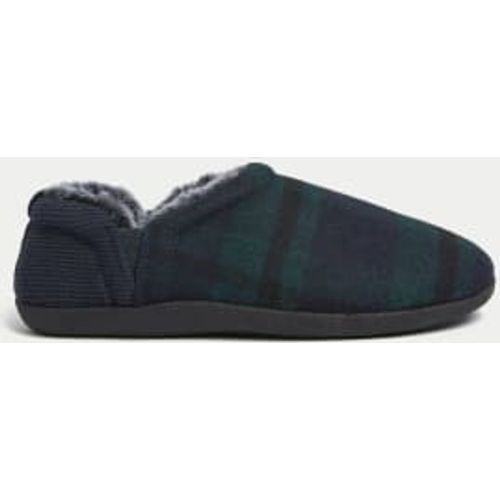 Mens Checked Slippers - - M&S Collection - Modalova