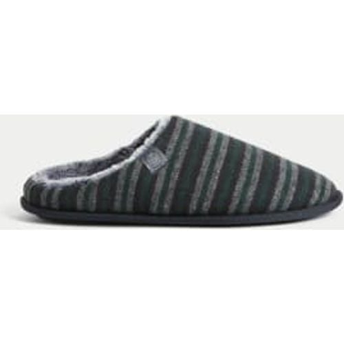 Mens Striped Mule Slippers with Freshfeet™ - - M&S Collection - Modalova